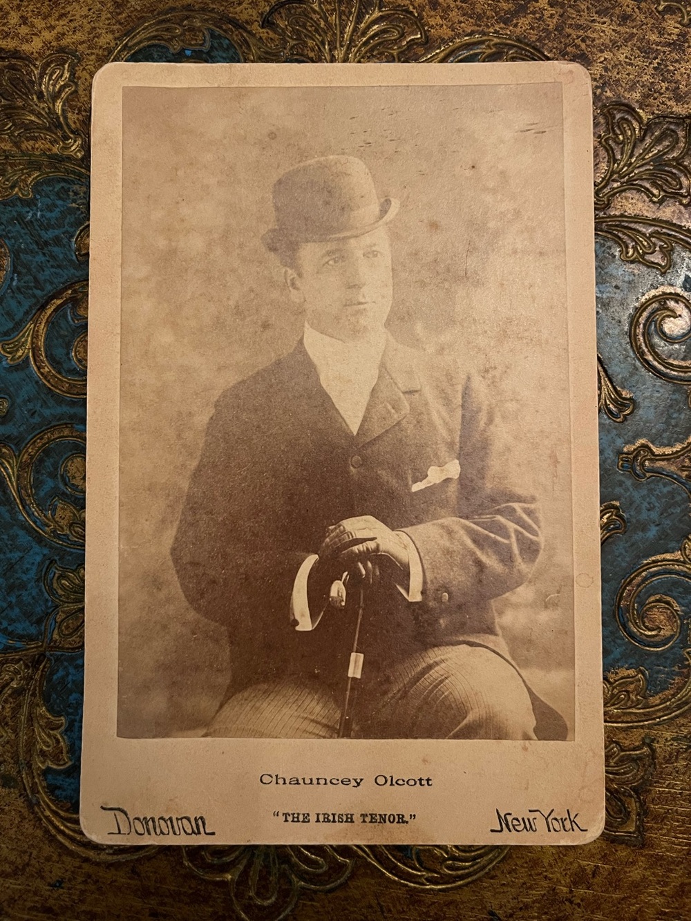 Chauncey Olcott The Irish Tenor Antique photo cabinet card By Donovan New York
